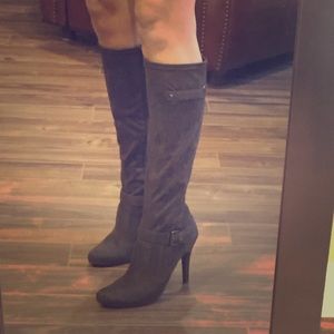 Marc Fisher Brown High Heel Faux Suede Boots