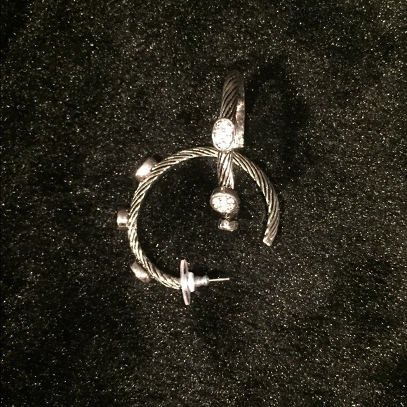 Cable style earrings