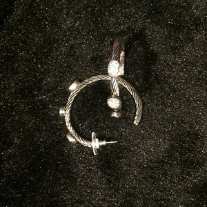 Cable style earrings