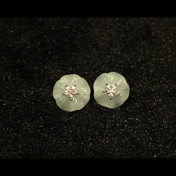 Jade Sterling silver earrings