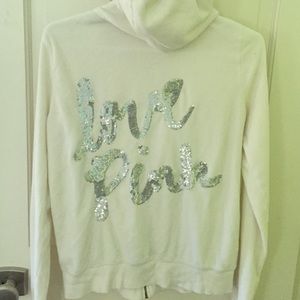 Victoria's Secret PINK-- white hoodie