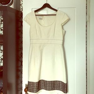 Cap sleeve, B&W dress