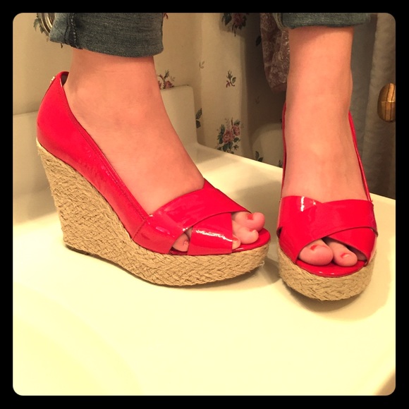 Cherry Red Michael Kors Peep-toes