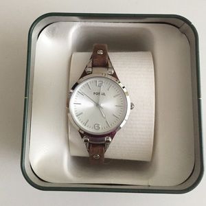 Fossil leather watch