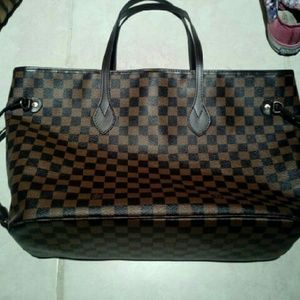 Fashion checkered print handbag