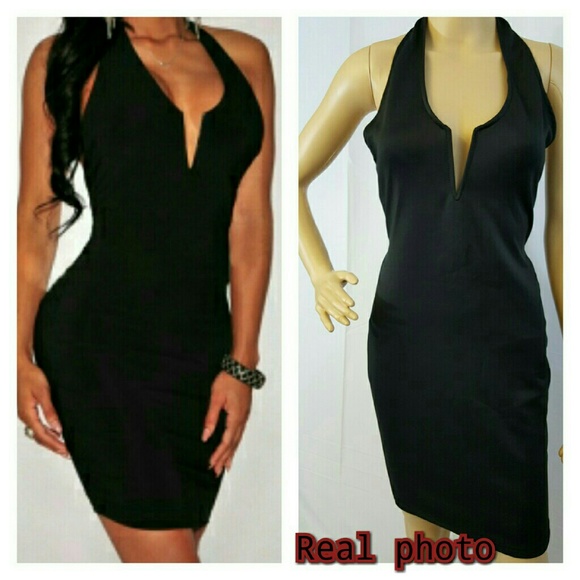 Sexy black mini dress new size S. - Picture 2 of 3