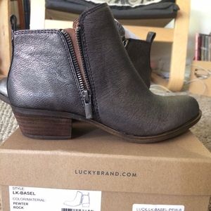 Lucky Brand Basel boots in pewter. Brand new!