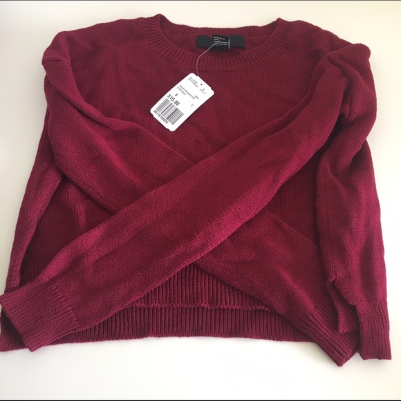 Burgundy sweater:)