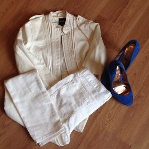 J Crew "Midrise Toothpick Jeans"