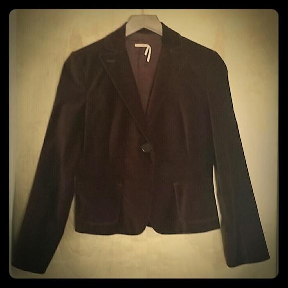 Wine Colored Velvet Jacket by Max Studio