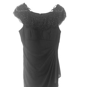 Macy's Brand Beaded Black Dress.