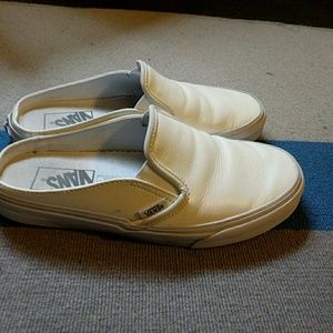 Vans leather slip on mules