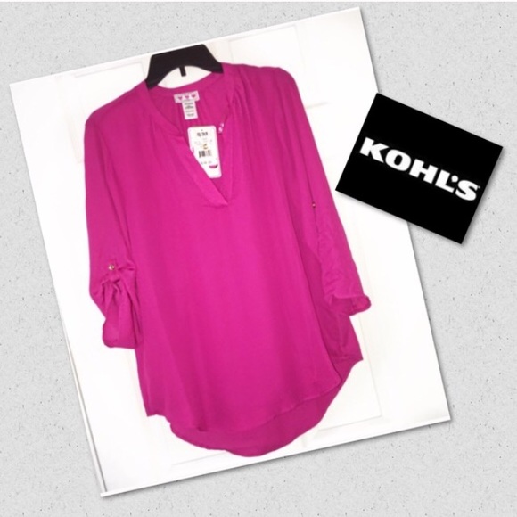 Fushia 3/4 Casual Blouse - Picture 1 of 2