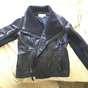 Awesome Michael Kors asymmetrical leather jacket