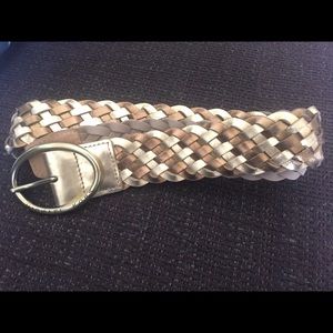 Michael Kors Metallic Braided Belt