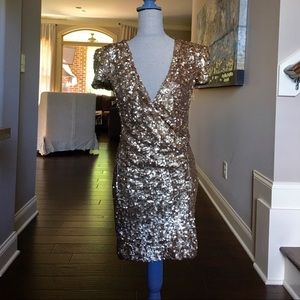French Connection gold sequin dress!