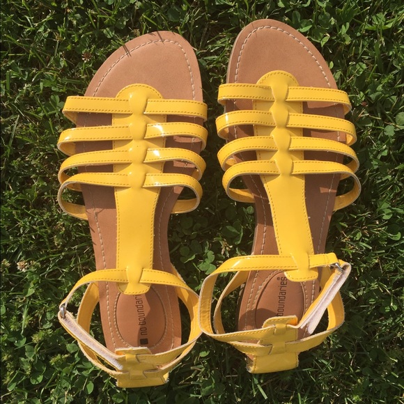 Beautiful Yellow Gladiator Sandals
