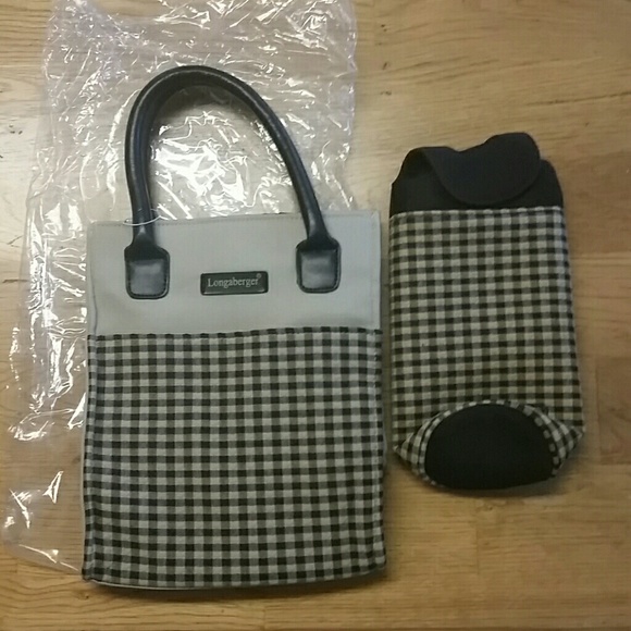 Longaberger Tote and bottle holder