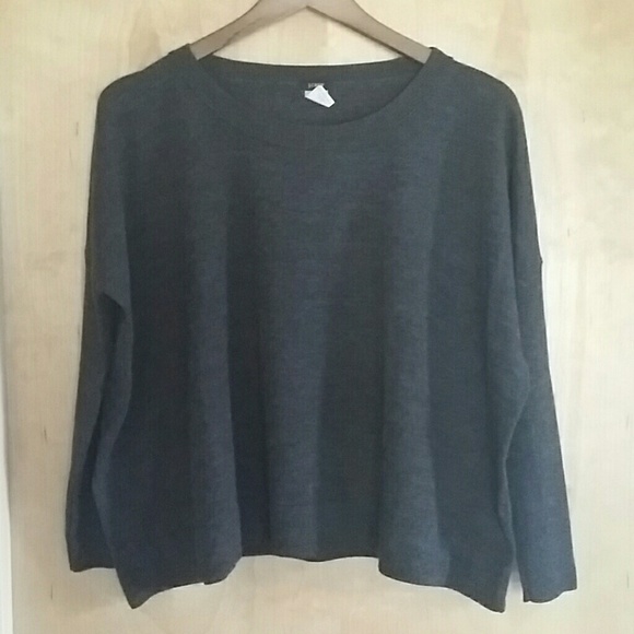 Gray Wool Swing Sweater from J. Crew