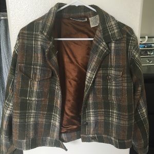 Vintage Plaid/Flannel Crop Jacket
