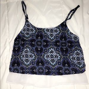 A patterned crop top