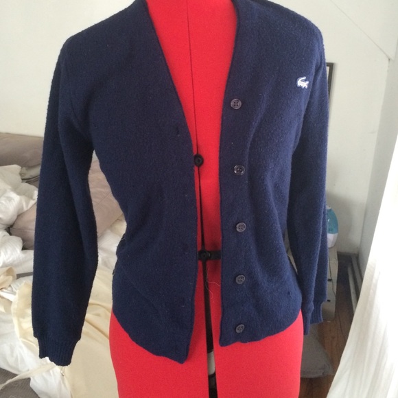 Vintage navy blue Lacoste cardigan