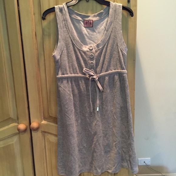 Juicy Couture Grey Velour Dress Medium - Picture 1 of 3
