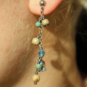 Colorful dangle earrings