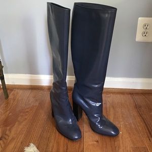 Bottega Veneta High Heel Boots Blue