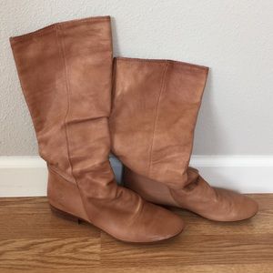 Lamb skin leather boho boots - 38