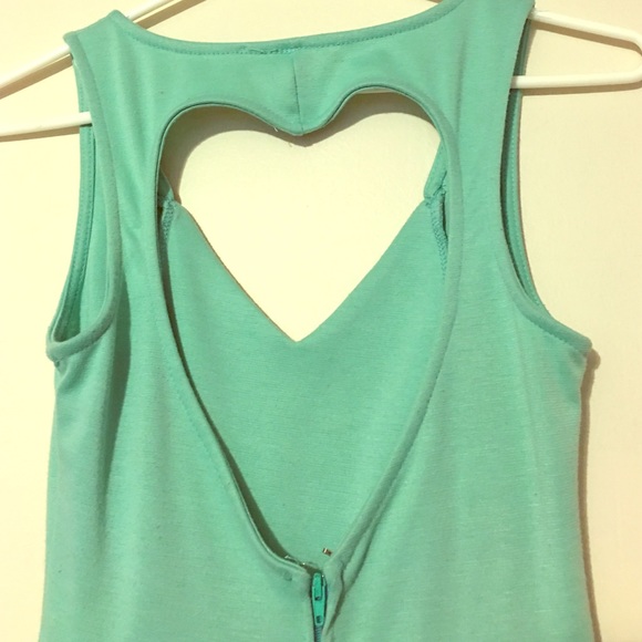 Teal Heart Back Dress