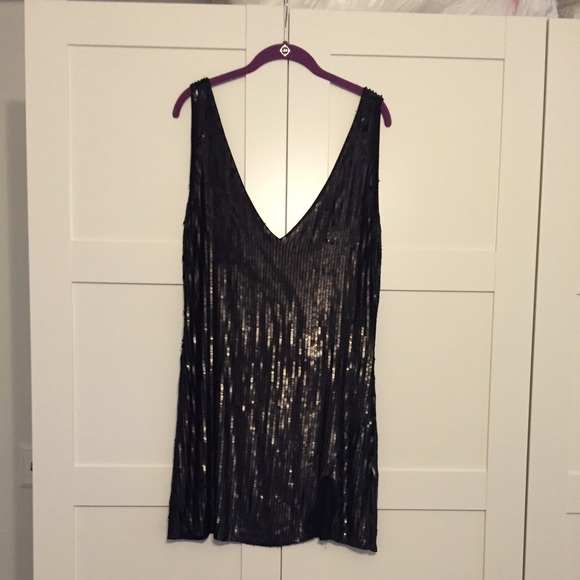 Free People black sequin dress
