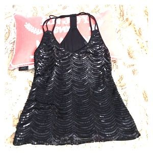 Sequin razor back tank