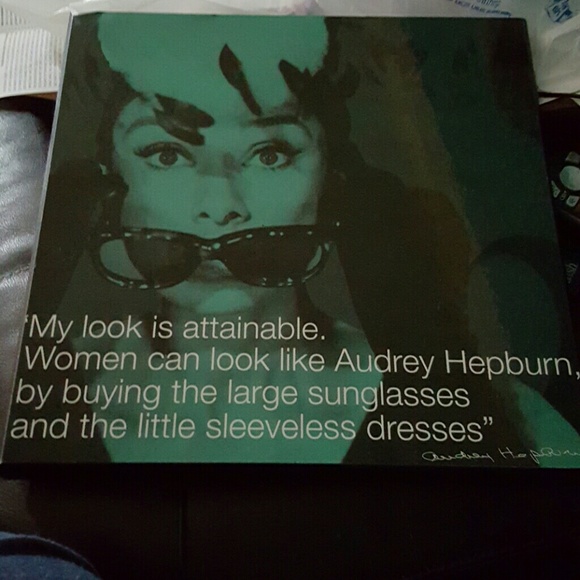 Audrey Hepburn picture on wood. A classic