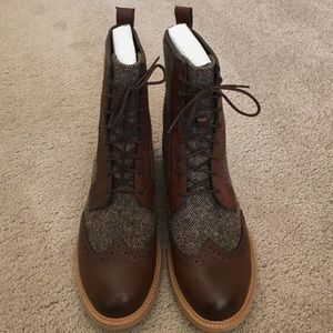 Kioni Tweed Ugg Boots in Chocolate brown