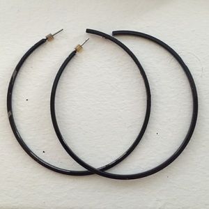 Black hoop earrings