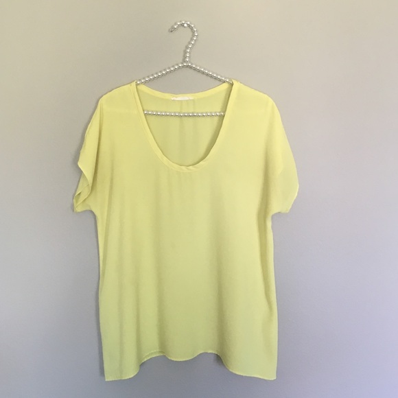 Neon Yellow-green Blouse♡