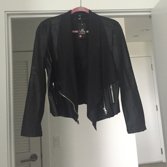 Faux Leather Moto Jacket