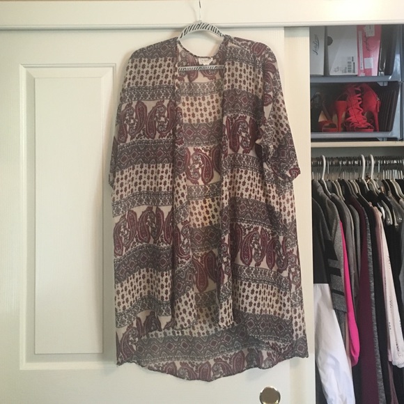 Long kimono 100% polyester