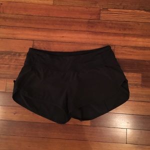 Black Lululemon Speed Shorts
