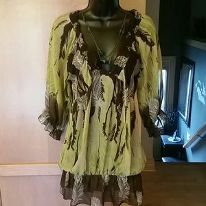 Sheer Vneck blouse .....