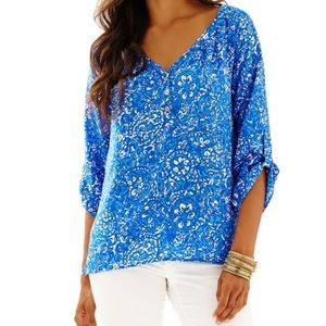 Lilly Pulitzer Give Em Shell Tye Top