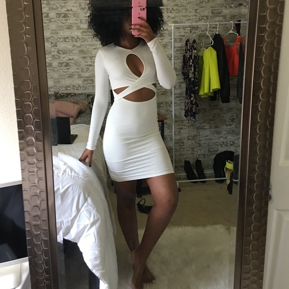 White Cutout Dress