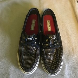 Gold poke a dot SPERRY'S