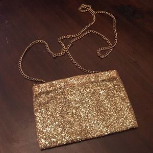 Gold Glittery J. Crew Crossbody
