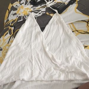 White Halter Top