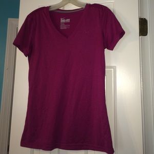 Magenta Nike dri-fit workout shirt