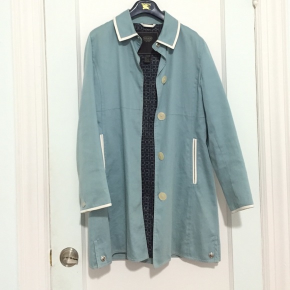 Coach Blue Button Down Jacket