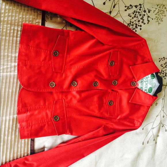 SOLD Gorgeous blue-based red tailored jacket