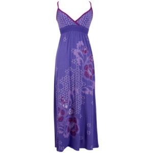 Purple floral maxi dress